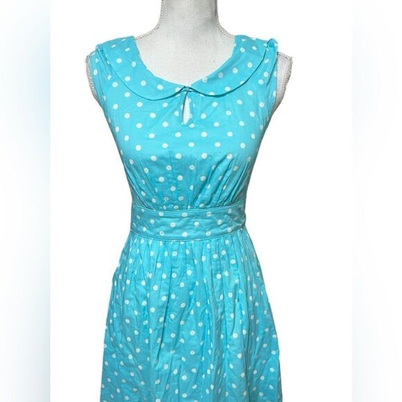 Emily & Fin Poppy teal polka dot dress NWT - Picture 2 of 7